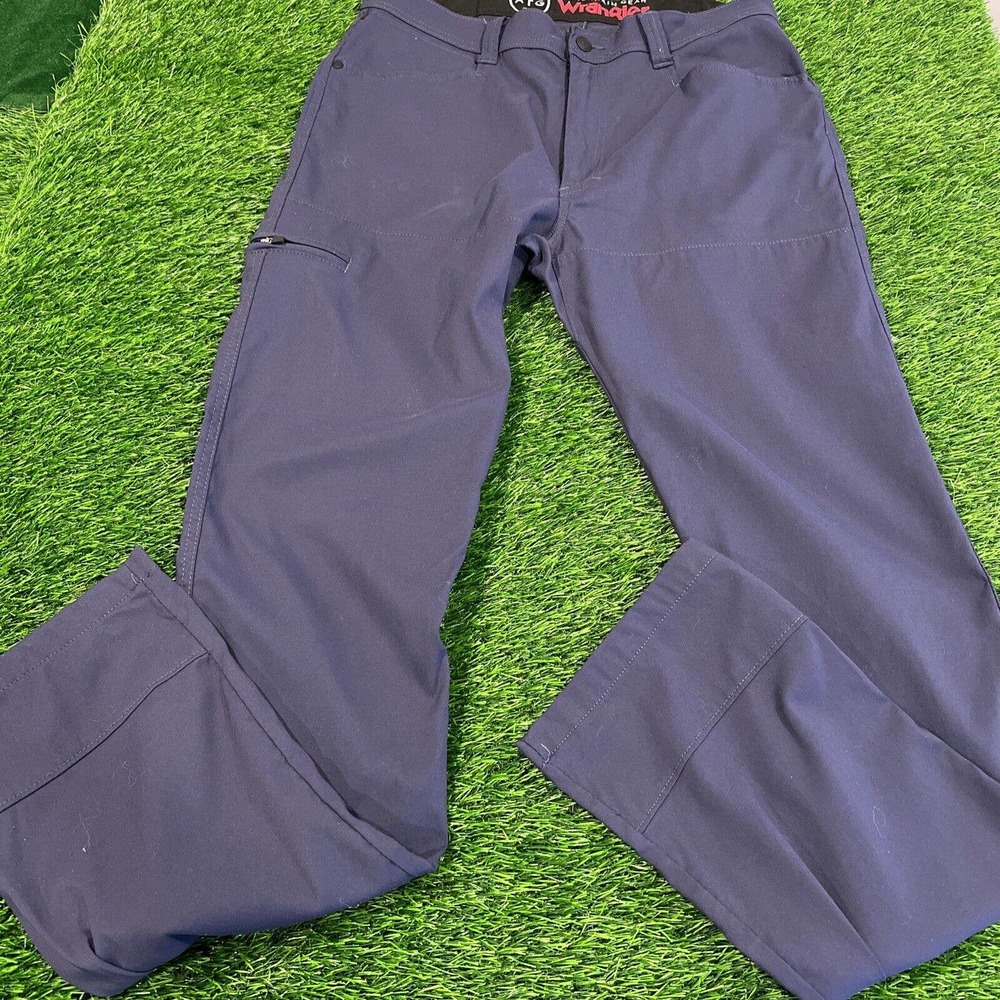 Wrangler ATG Cargo Pants 34x34 Blue All Terrain Gear Hiking Stretch Nylon